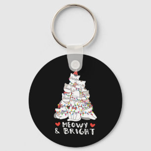 Meowy And Bright Cat Tree Cute Animal Kitten Chris Key Ring