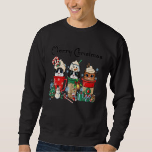 Meowy Cat Christmas Cat Coffee Sweatshirt