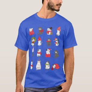 Meowy Cat Christmas Cute Santa Cats lovers T-Shirt