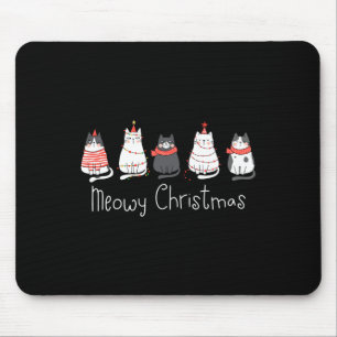 Meowy Catmas Cat Christmas Cute Cats Lover Santa H Mouse Pad