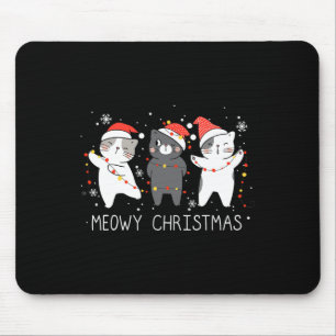 Meowy Catmas Cat Christmas Cute Cats Lover Santa H Mouse Pad