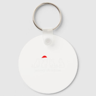 Meowy Catmas Cat Christmas Cute Kitten Cats Santa Key Ring