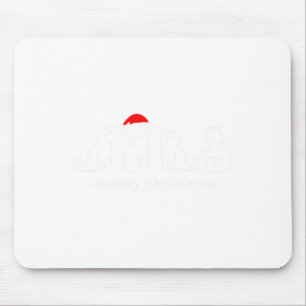 Meowy Catmas Cat Christmas Cute Kitten Cats Santa  Mouse Pad