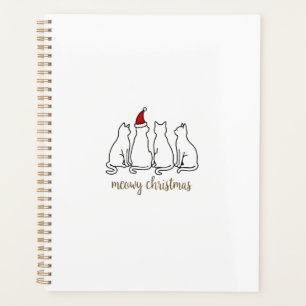 Meowy Catmas Cat Christmas Cute Kitten Cats Santa Planner
