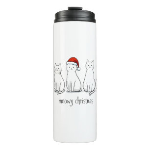 Meowy Catmas Cat Christmas Cute Kitten Cats Santa Thermal Tumbler