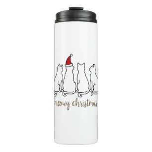 Meowy Catmas Cat Christmas Cute Kitten Cats Santa Thermal Tumbler