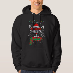Meowy Catmas Cat Christmas Funny Xmas Hoodie