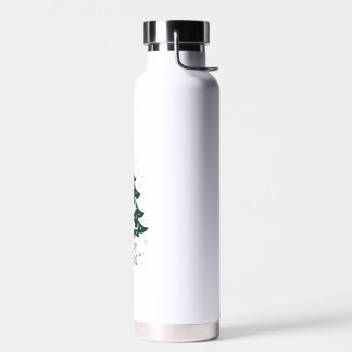Meowy Catmas Cat Christmas Tree Xmas Funny Santa C Water Bottle