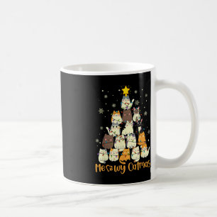Meowy Catmas Cat Christmas Tree Xmas Girls Boys Fu Coffee Mug