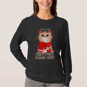Meowy Catmas Cat , Xmas For Cat Owner T-Shirt