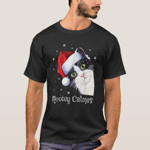 Meowy Catmas Christmas And Happy New Year Cat Love T-Shirt