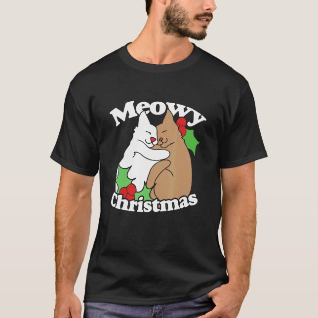 Meowy Catmas Christmas Cat  2 T-Shirt (Front)