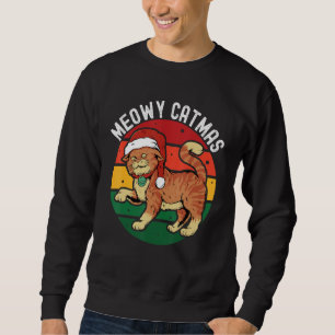 Meowy Catmas - Funny Cat Christmas Sweatshirt
