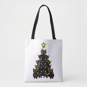 Meowy Catmas Funny Christmas Tote Bag