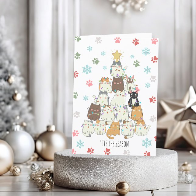 Meowy Catmas Holiday Card (The purr-fect Christmas card for cat lovers!)