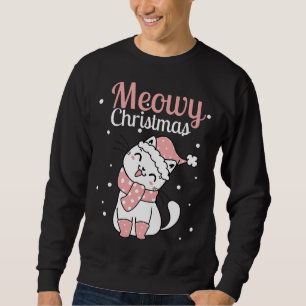 Meowy Catmas Meowy Xmas Winter Holidays Reindeer C Sweatshirt