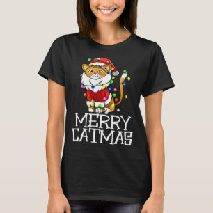 Meowy Catmas Merry Christmas Cat T-Shirt