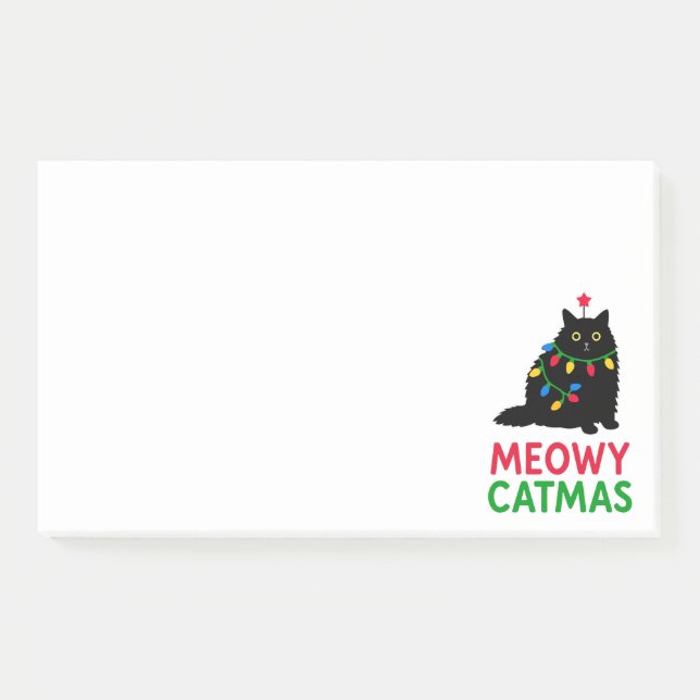 Meowy Catmas Post-it Notes (Front)