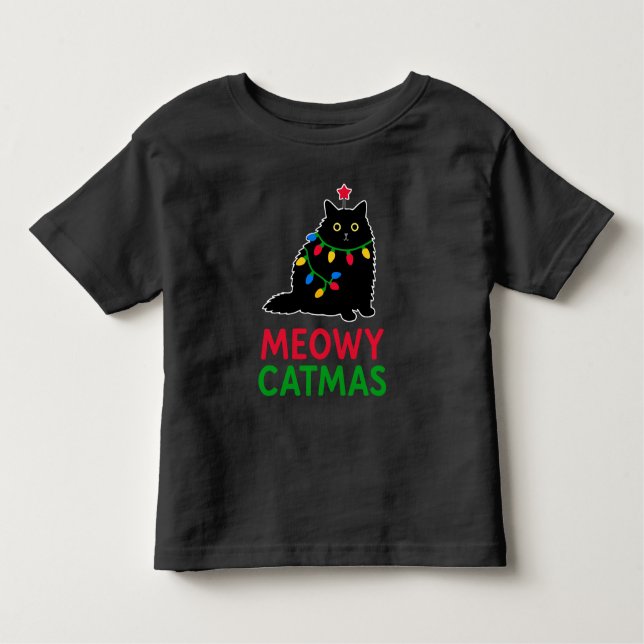 Meowy Catmas Toddler T-Shirt (Front)