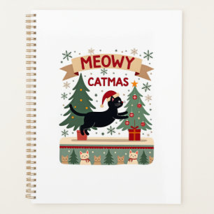 Meowy Catmas, Ugly Christmas Sweater, Cat Christma Planner