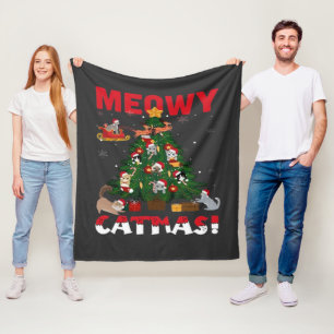 Meowy Chirstmas Fleece Blanket