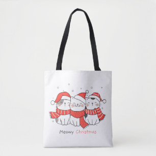 Meowy Christmas – Adorable Festive Cats Tote Bag