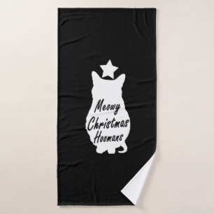 MEOWY Christmas       Bath Towel