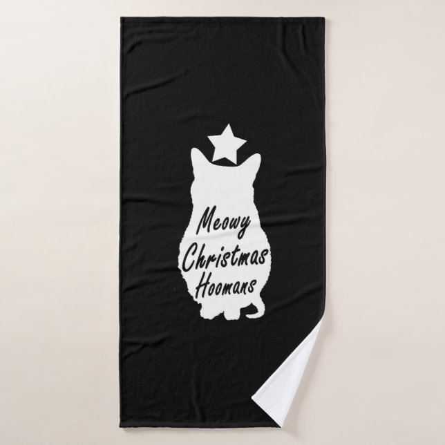 MEOWY Christmas       Bath Towel (Bath Towel)