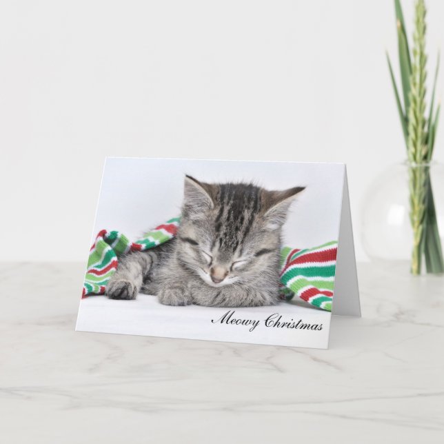 Meowy Christmas card (Front)