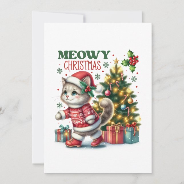 Meowy christmas Card  (Front)