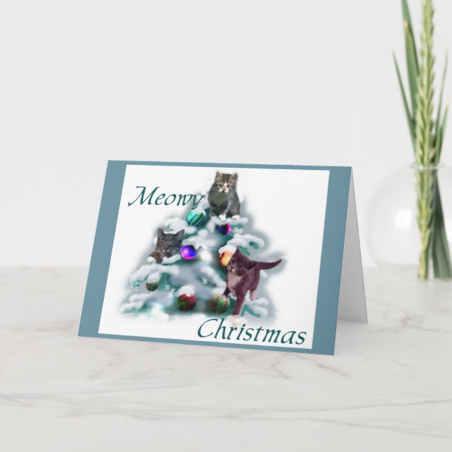 Meowy Christmas Card (Front)