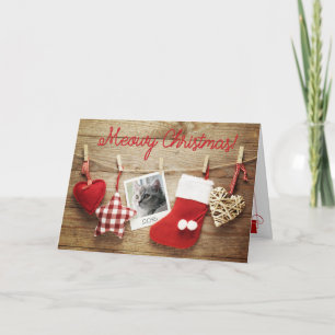 Meowy Christmas! Card Cute Kitten in Photo