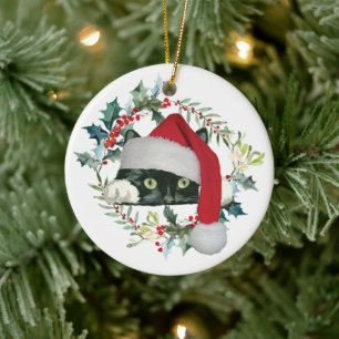 Meowy Christmas cat christmas tree ornament