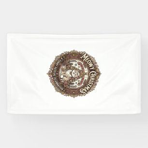 Meowy Christmas Cat Christmas Vintage Vector Art S Banner