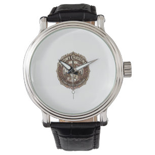 Meowy Christmas Cat Christmas Vintage Vector Art S Watch
