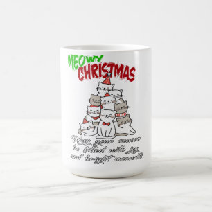 Meowy Christmas Cat – Cute Holiday Cat Lovers Mug