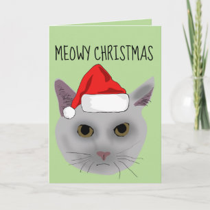 MEOWY CHRISTMAS CAT GREETING CARDS