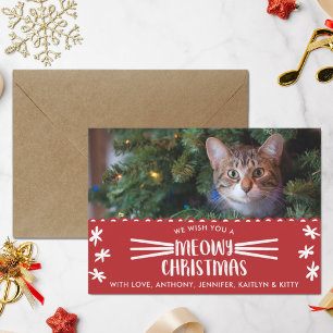 Meowy Christmas Cat Holiday Photo Card