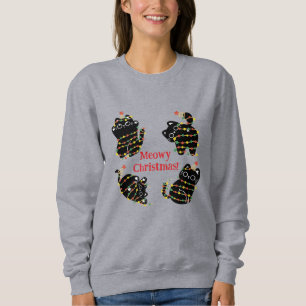 Meowy Christmas Cat Hoodie – Funny Holiday Cats