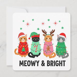 Meowy Christmas Cat Invitation