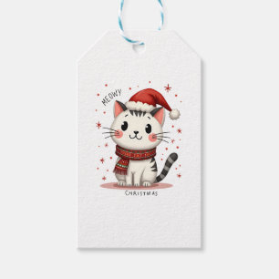 Meowy Christmas Cat Lover Funny Festive Holidays C Gift Tags
