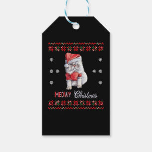 Meowy Christmas, Cat Lover Merry Christmas catmas Gift Tags