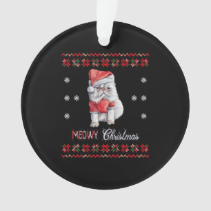 Meowy Christmas, Cat Lover Merry Christmas catmas Ornament