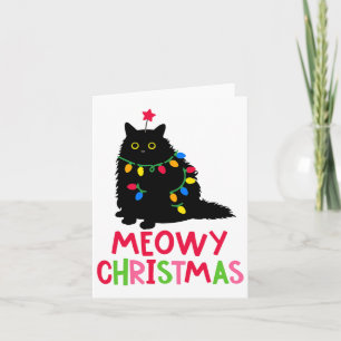 Meowy Christmas Cat Merry Catmas Funny Cats Family Card