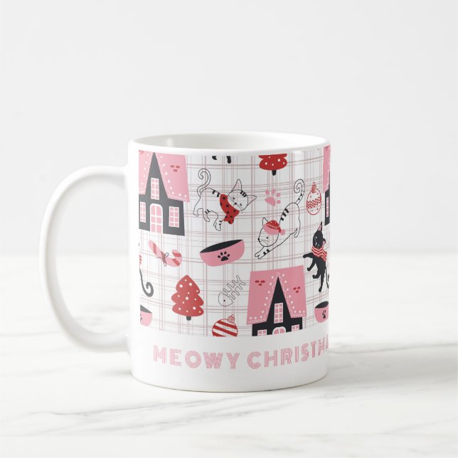 Meowy Christmas Cat Mug (Left)