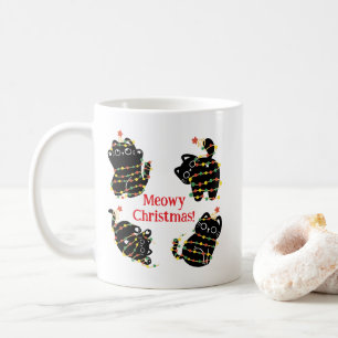 Meowy Christmas Cat Mug – Funny Holiday Design