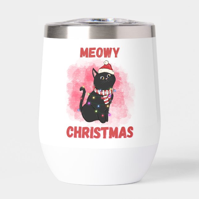 Meowy Christmas Cat Personalised (Front)