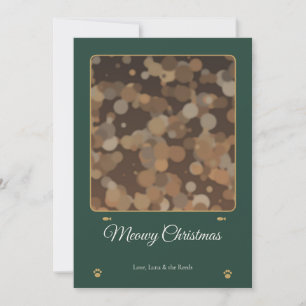 Meowy Christmas Cat Photo Christmas Card, Funny Ca Invitation
