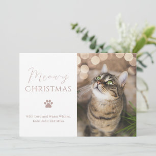 Meowy Christmas Cat Photo Christmas Holiday Card