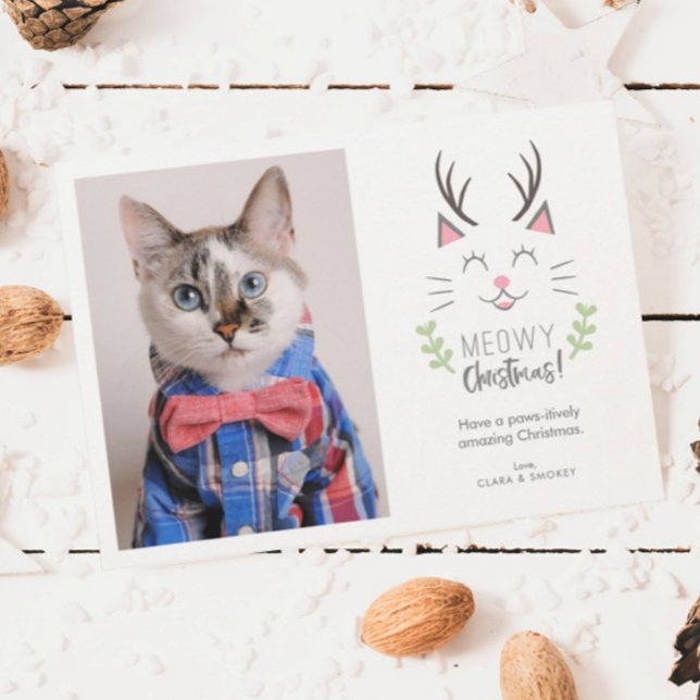 Meowy Christmas | Cat Photo Holiday Card (Creator Uploaded)